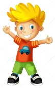 Cartoon child - happy boy Stock Photo by ©illustrator_hft 86897946